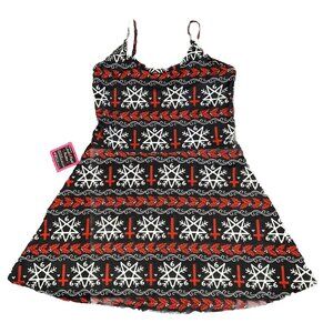 Too Fast (XL) Gothic Holiday Pentagram Cami Dress Print Punk Rock